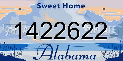 1422622 Alabama License Plate