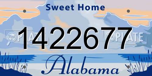 1422677 Alabama License Plate