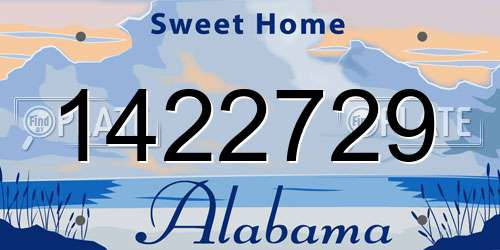 1422729 Alabama License Plate
