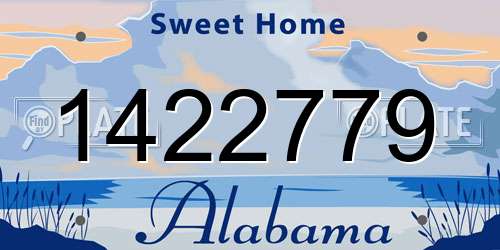 1422779 Alabama License Plate