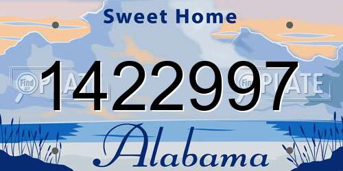 1422997 Alabama License Plate