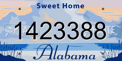 1423388 Alabama License Plate