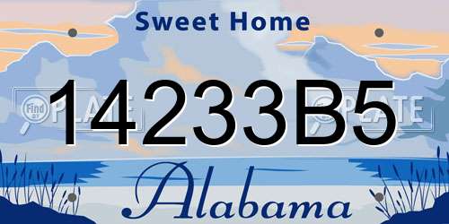 14233B5 Alabama License Plate