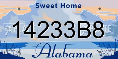 14233B8 Alabama License Plate