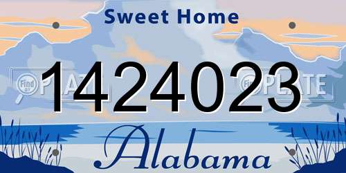 1424023 Alabama License Plate