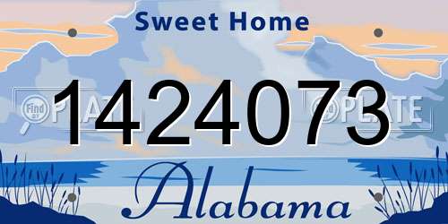 1424073 Alabama License Plate