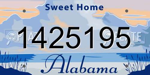 1425195 Alabama License Plate