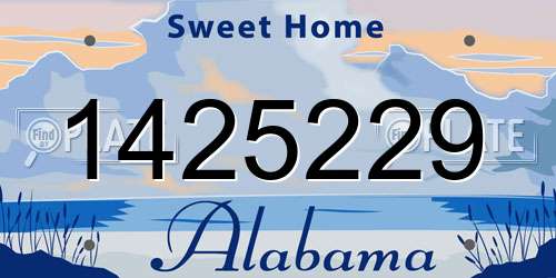 1425229 Alabama License Plate