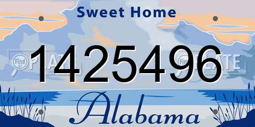 1425496 Alabama License Plate