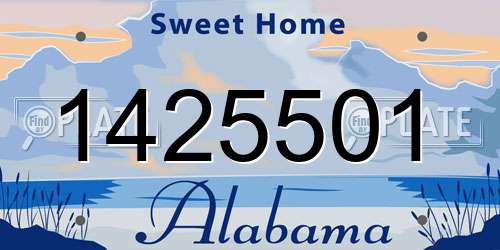 1425501 Alabama License Plate