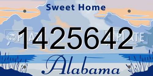 1425642 Alabama License Plate