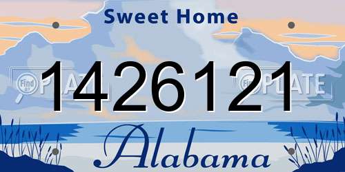 1426121 Alabama License Plate