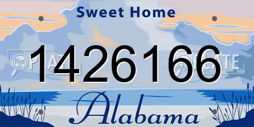 1426166 Alabama License Plate
