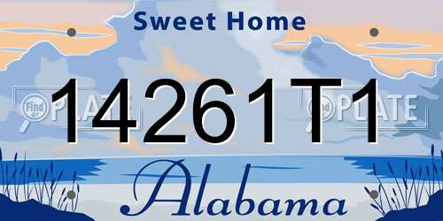 14261T1 Alabama License Plate