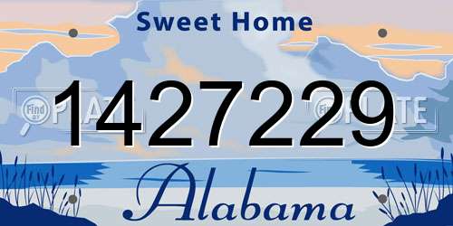1427229 Alabama License Plate