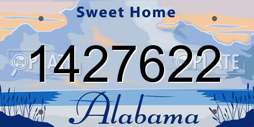 1427622 Alabama License Plate