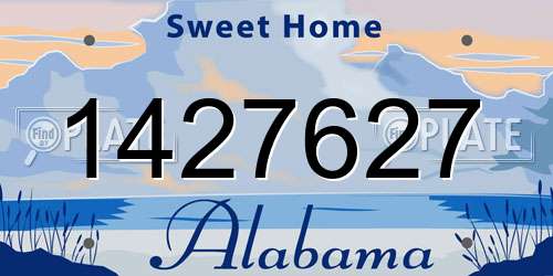 1427627 Alabama License Plate