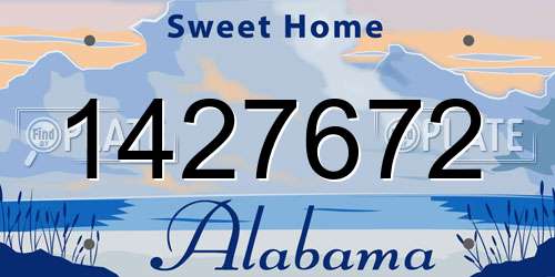 1427672 Alabama License Plate