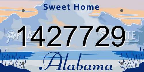 1427729 Alabama License Plate