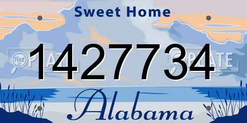 1427734 Alabama License Plate