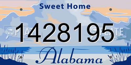 1428195 Alabama License Plate