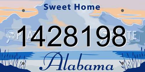 1428198 Alabama License Plate