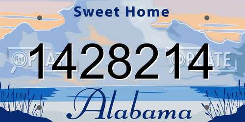 1428214 Alabama License Plate