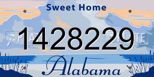 1428229 Alabama License Plate