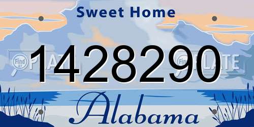 1428290 Alabama License Plate