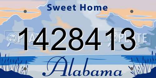1428413 Alabama License Plate