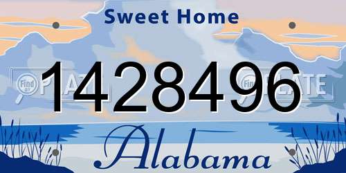 1428496 Alabama License Plate