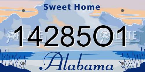 14285O1 Alabama License Plate