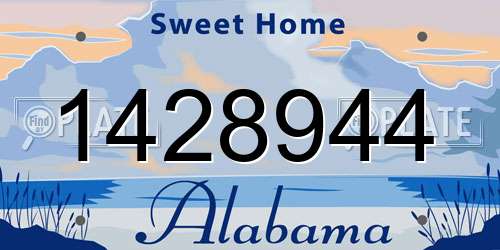 1428944 Alabama License Plate