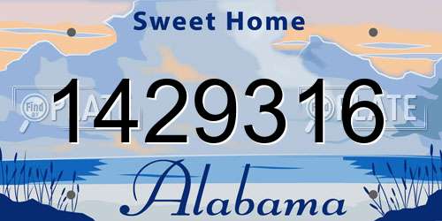 1429316 Alabama License Plate
