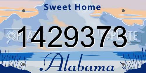 1429373 Alabama License Plate