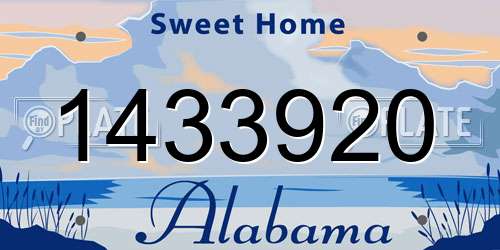 1433920 Alabama License Plate