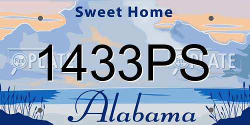 1433PS Alabama License Plate