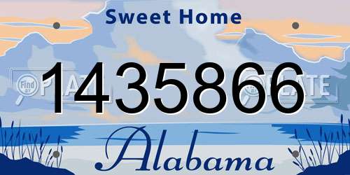 1435866 Alabama License Plate