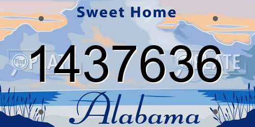 1437636 Alabama License Plate