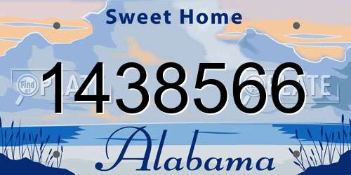 1438566 Alabama License Plate