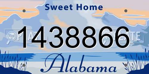 1438866 Alabama License Plate