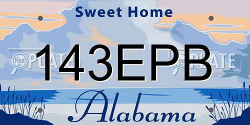 143EPB Alabama License Plate