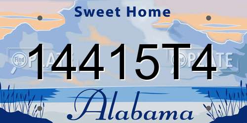 14415T4 Alabama License Plate
