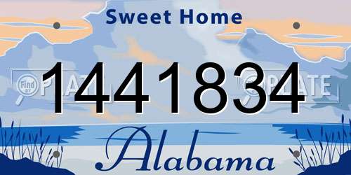 1441834 Alabama License Plate