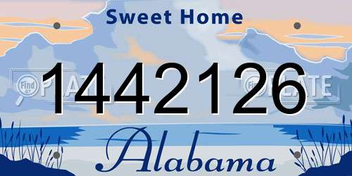 1442126 Alabama License Plate