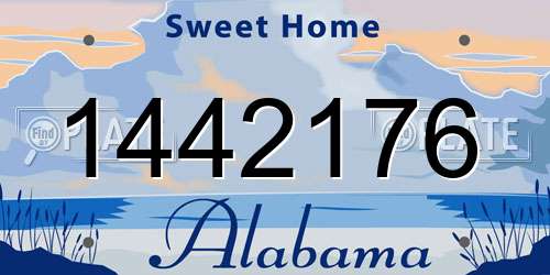 1442176 Alabama License Plate