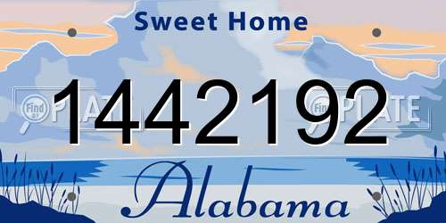 1442192 Alabama License Plate