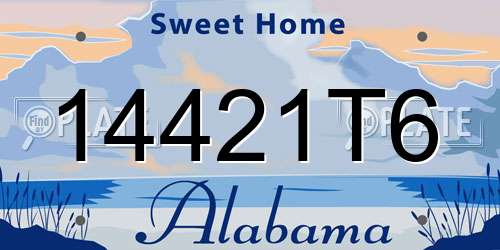 14421T6 Alabama License Plate