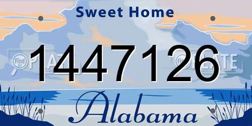 1447126 Alabama License Plate