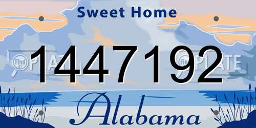 1447192 Alabama License Plate
